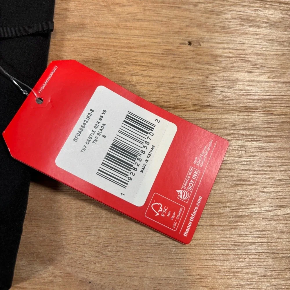 The North Face Castle Rock Soft Shell Vest Mens Small Black NFOA5542JK3-S NWT